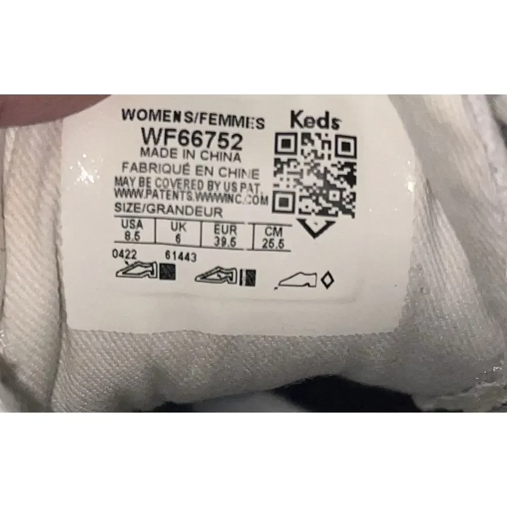 Keds Women's Jump Kick Canvas sneaker 8.5 White Logo Preppy Y2K